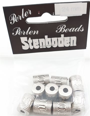 Beads - Perler - Plastperle Rør FS 10 stk 24 mm