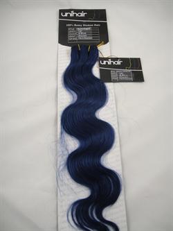 Soft wave med 6 clips- 20gr. 18"(45cm) farve blå
