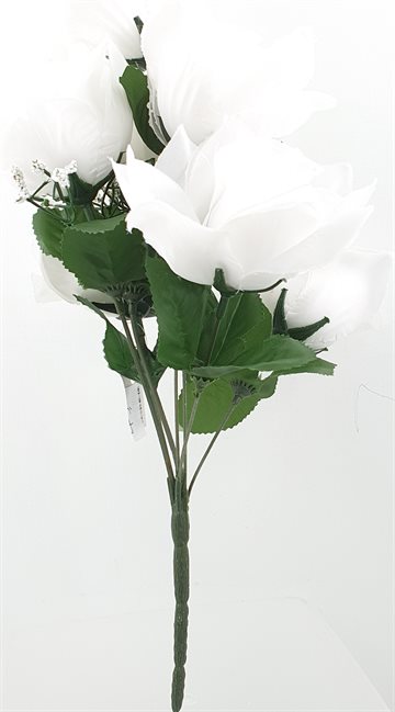 7 grene Kunstig Blomster Hvid farve 1 stk.