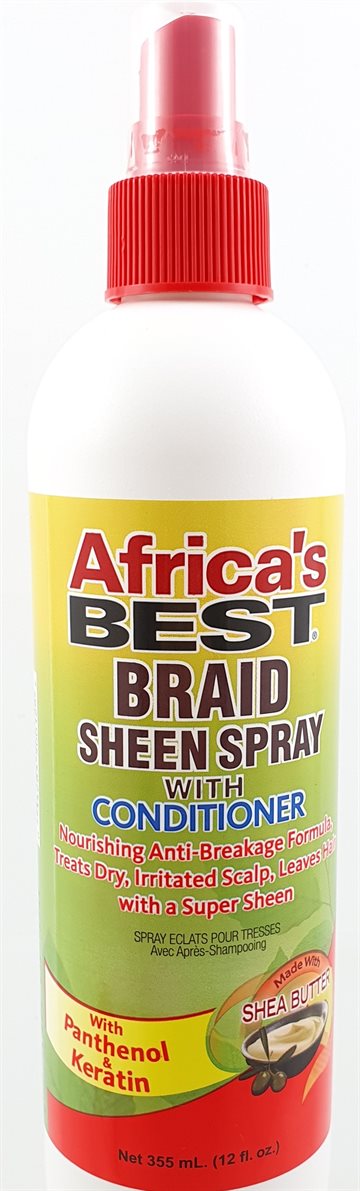 Africa's Best Braid Sheen Spray with conditioner 355 ml.