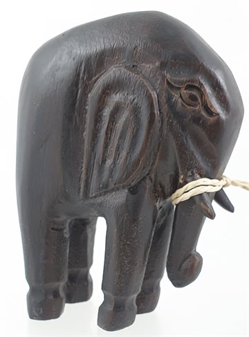 Træ Elefant Figur.