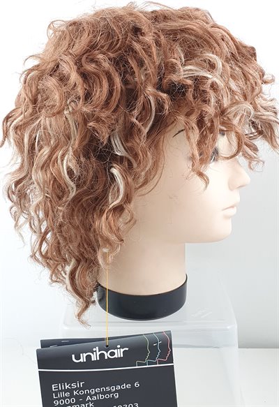  Curly wig -BLM 182 - Crule Paryk -længde 5" - 7" Farve F27/613