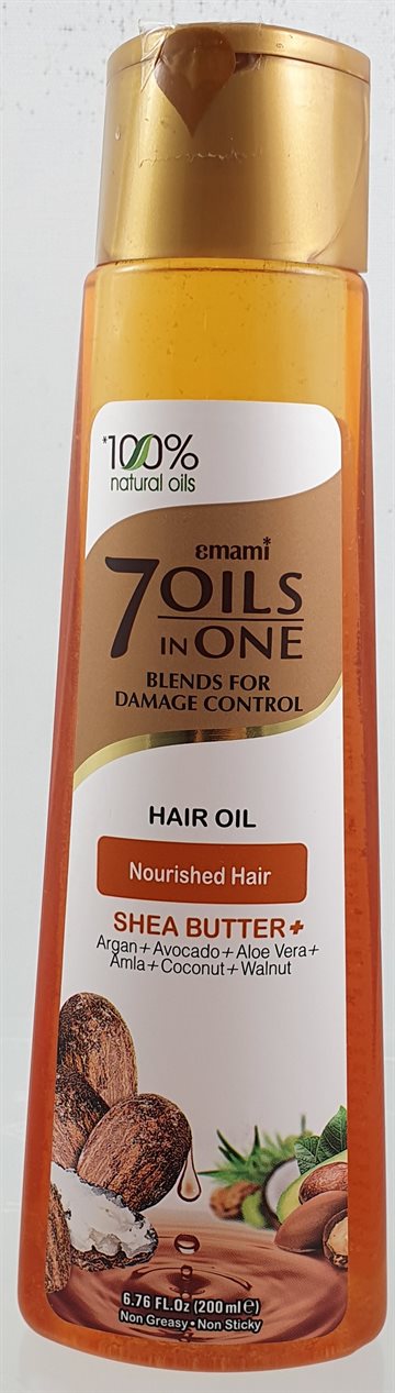 100% Natural 7 Hair Oils in One 200 Emami for Damage Vontrol. (UDSOLGT)