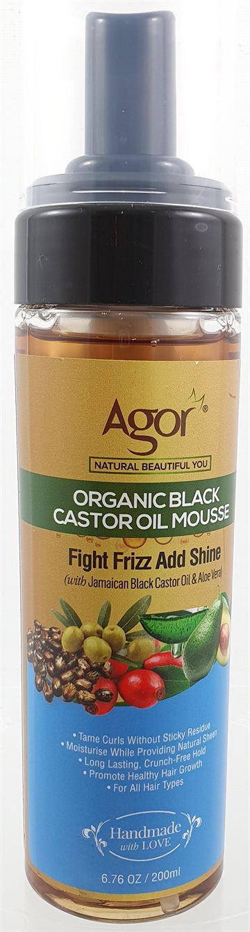 Agor Organic Black Castor Oil Mousse 200 ml.