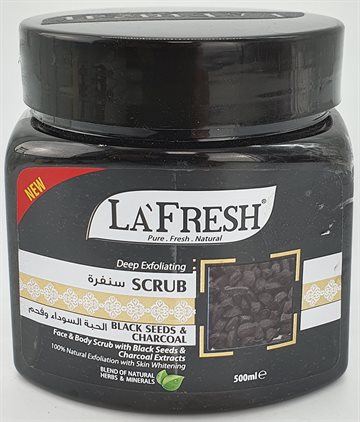 Lafresh Scrub. Black Seeds & Charcoal. 500 ml.