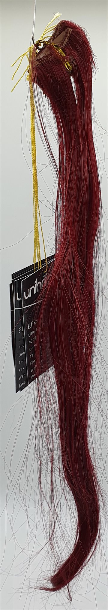  Hair in clips 5 pcs in one pack. Color Burg. Synthitic