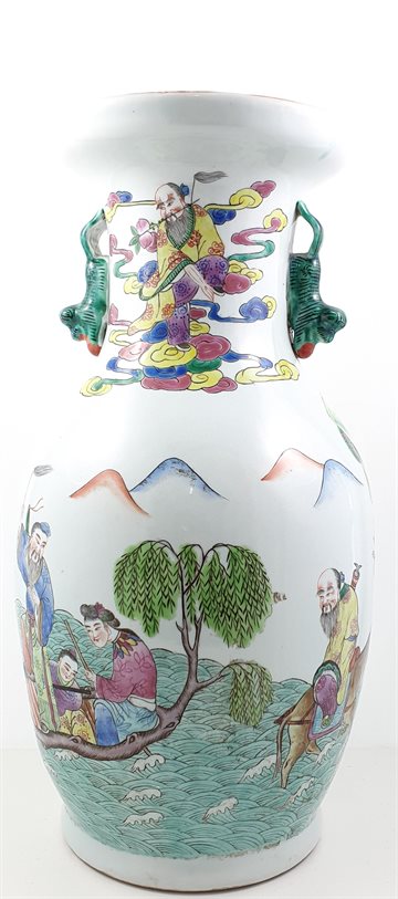 Vase Kinesisk 40 cm Høj. (Enkelt).