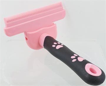 Comb - Dog Hair Remover Cat Brush Grooming Tools Blacjk & Pink.