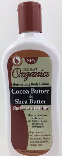 Ultimate Organics, Cocoa & Shea Butter Body Lotion 355 Ml (UDSOLGT)