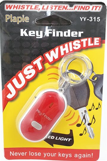 Key Finder Anti-lost Smart Key With LED Torch Whistle Red