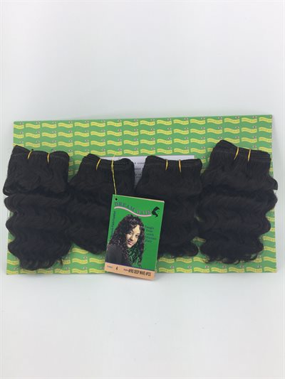 Afro Deep Wave colour 4, Dark Brown, 6" (15cm long) 4 pcs. in one pack 135gr.