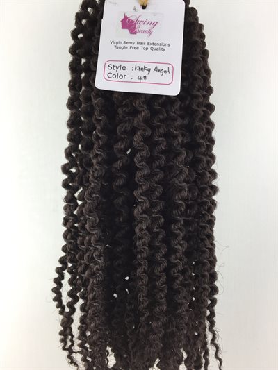 Afro kinky curly Hair colour 4 Brown. (UDSOLGT)