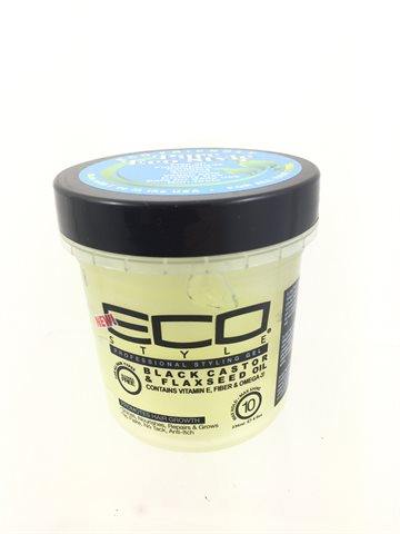 ECO Black Castor Oil & flaxseed Oil Gel Contains Vitamin E. 236 g.