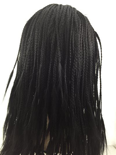 Wig in Braid, 14" inches (32 cm) colour 1B Black