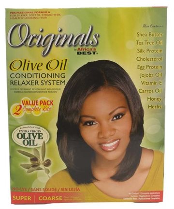 African Best Organics Olive Oil Relaxer super 2 in 1 (2 value Pack)
