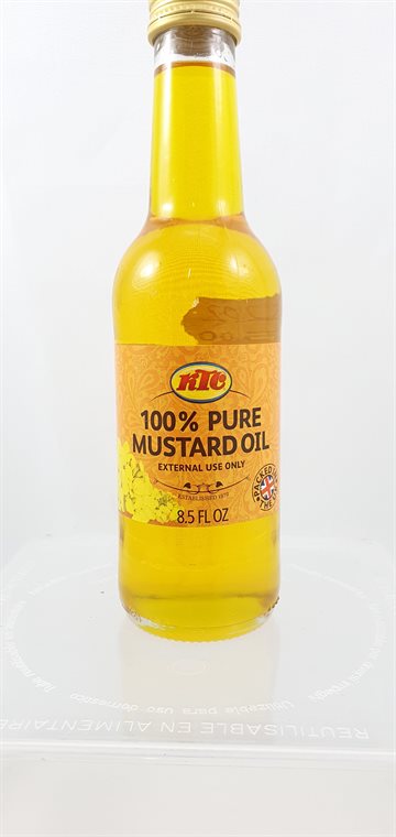 Mustard oil  (100% ren sennep olie) 250 ml. Kun til hår og kropen