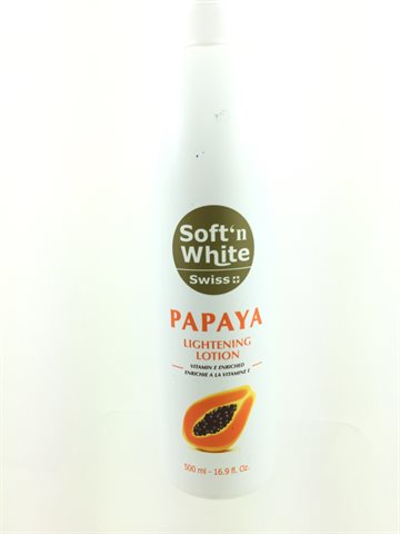 Soft'n White - Papaya Lightning Lotion 500 ml. (UDSOLGT)
