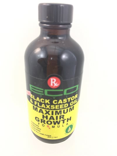 ECO Black Castor & Flaxseed Oil Maximum Hair Growth 118 ml. (UDSOLGT)