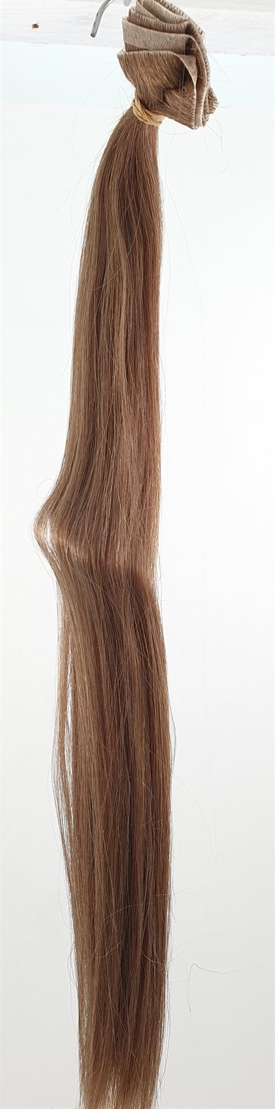 Human Hair - Skin Weft (Tape on off), colour 6 - 20" (52 cm. length.)