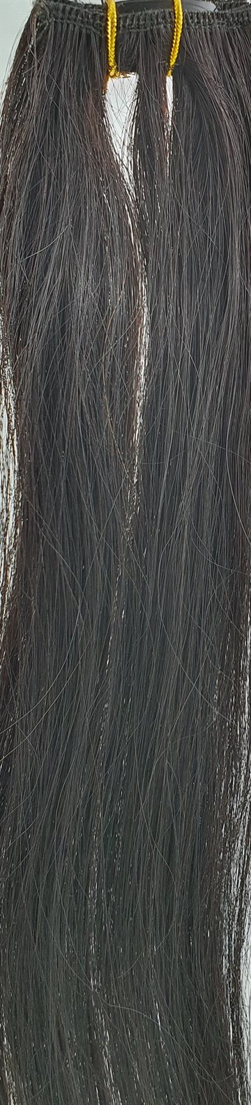 Human Hair - Clip on hair (4 clips) color 1 - 18" (45 cm. length.)