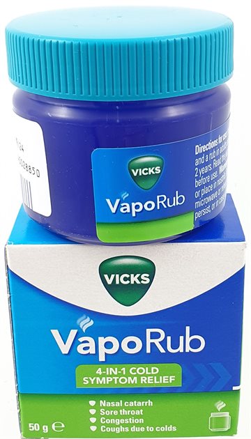 VaporRub Cream 50gr. Pain relief.