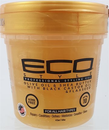 ECO Gel Olive oil, Shea Butter, Black castor oil & flaxseed 473g.