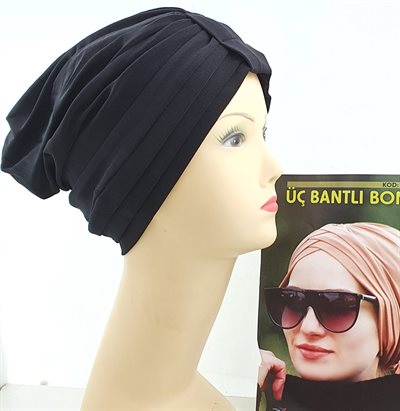 Turban - 2 Ends Turban Black. Turkiet.