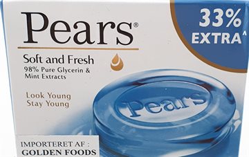 Pears 98% PureGlycerine & Mint Extracts Soap 100 Gr . (UDSOLGT)