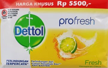 Dato vare - Dettol Soap Lemon - Anti Bactrial 105 gr. Dettol Citron Sæbe