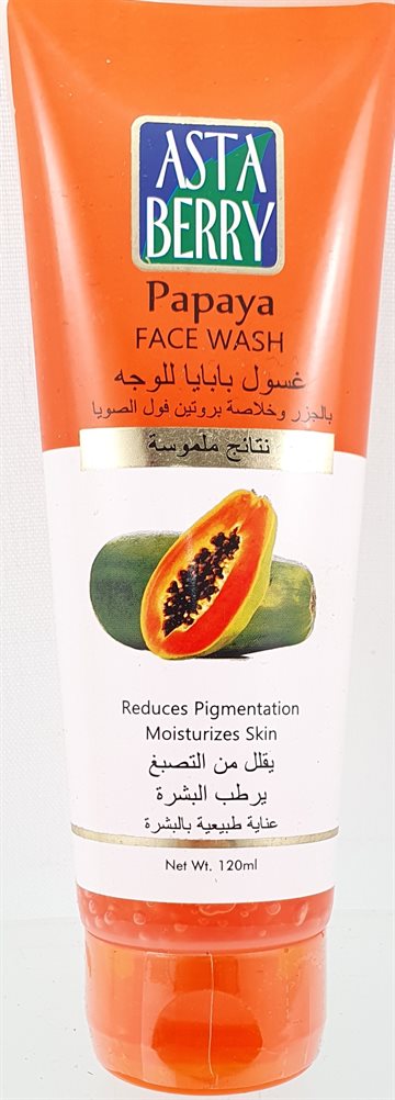 Asta Berry Papaya Cream face wash in Tube 120 Gr.. 