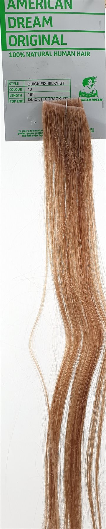 American Dream Human Hair - Skin Weft hair, color 10 - 18" (45 cm. length.)