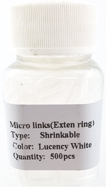 Micro ringer (Shinkable tubes) 500 stk. Lys hvid - Lucency White