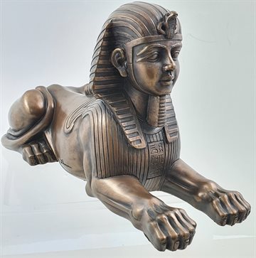 Egypten stor Figur i Bronze. 24 X 13 cm.1350 gr.