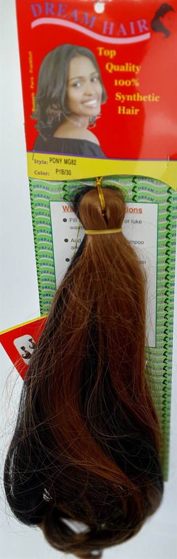 Hair - Synthetic Ponytail straight 18" color 1B/30