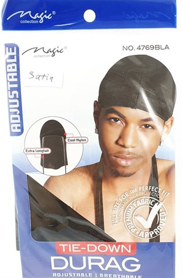 Durag Long Tail Cap Satin Black. (UDSOLGT)