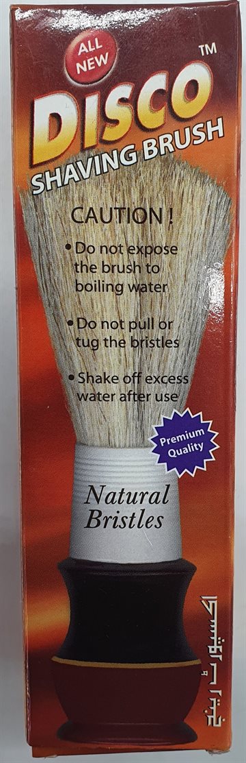 Disco Shaving Brush - Wooden Handle - Aluminim Soket