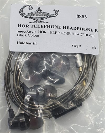 HØR TELEPHONE HEADPHONE BLACK 1 Meter