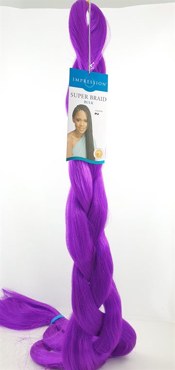 Super Braid PU Impression - Fletning hår farve Lilla (Purple - PU). Ca. 200 g.