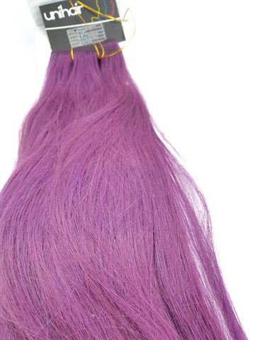 silky straight weft colour Purple , 22" (55cm long 100cm width) 113 g.