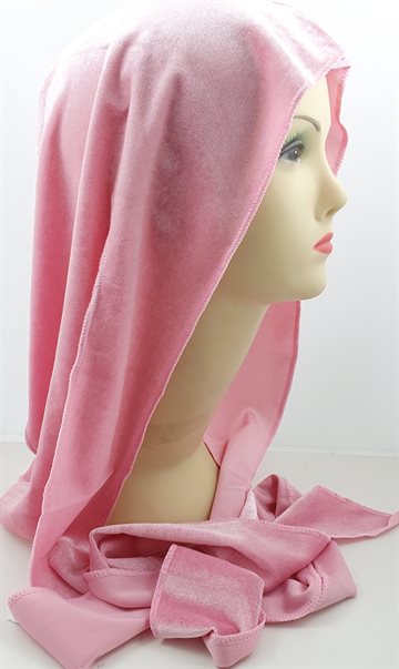 Durag Velvet Light pink colour -  Extra Long Tail.