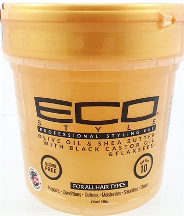 ECO Gel Gold. Olive oil & shea Butter With Black Castor Oil & flaxseed Oil & flaxseed. 473 g.