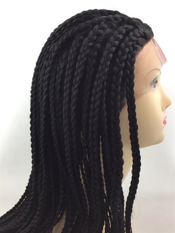 Wig in Braid Front Lace Wig 22 inches(55 cm) colour 1