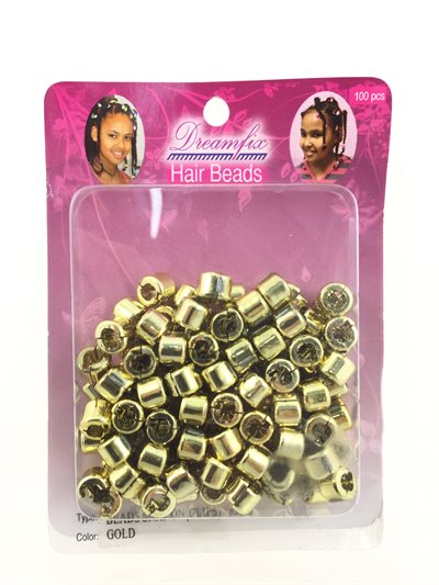 Perler - Hair beads snap on (clips) gold 1 pack (100 Pcs). (UDSOLGT)