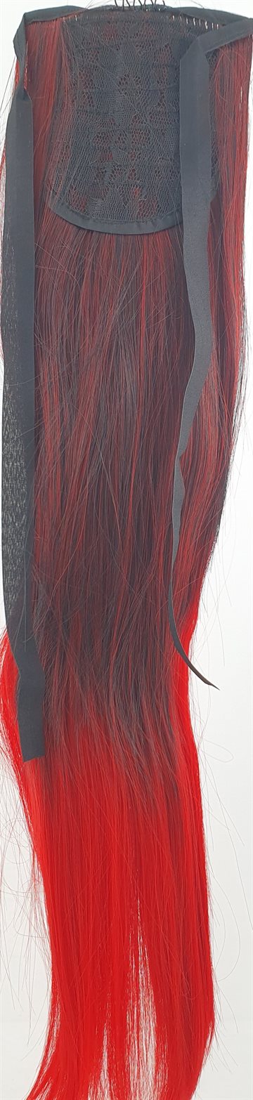 Hair - Synthetic Ponytail hair. 50cm length. Colour 1BTRED
