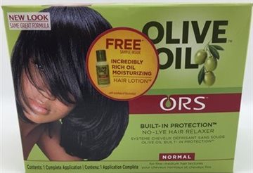 ORS Olive oil No-Lye Hair relaxer normal kit.