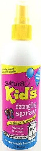 Sulfur 8 Kids detangling spray for age 2 - 12. 355 ml. (UDSOLGT)