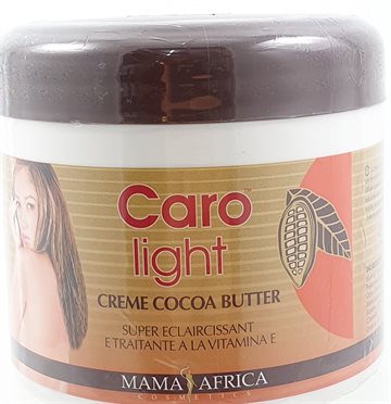 Mama Africa - Caro light Cream Cocoa Butter Skin Cream Mama Africa 500g. (UDSOLGT)