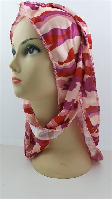 Durag Satin Extra Long Tail Cap Pink, Red, White.