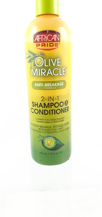 African Pride Olive Miracle Anti-breakage Shampoo Conditioner 2-in-1 - 355ml 