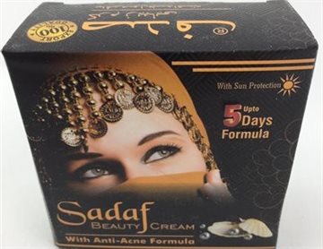 Sadaf Beauty Face Cream and Anti Acne 50 gr. (UDSOLGT)